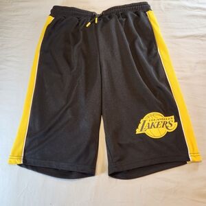 NBA Los Angeles Lakers Shorts Black Yellow Boys 13-14 YRS 164 cm Basketball
